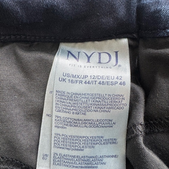 NYDJ Not Your Daughter’s Jeans.  Trousers style, women’s size 12. Dark wash. - Picture 5 of 8